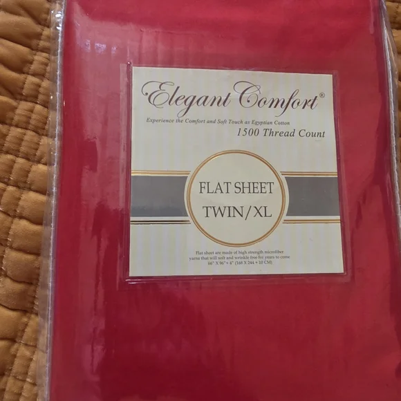 Red Flat Sheet Twin/XL - Picture 1 of 5